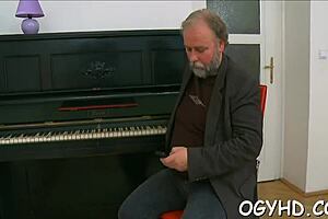 Perverted J Gal Intensely Enjoys Hardcore Fucking And Blowjob With Old Mature Boner