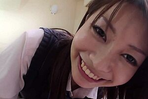 Japanese Cutie Gets Hairy Pussy Creampie