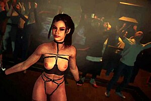 Playful Depraved Laire Redfield Loves to Dance Naked in Public for Cash