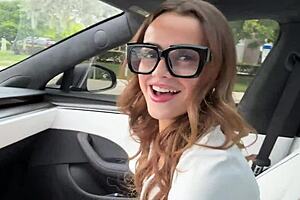 i'm watchin nikki nicole, that 18 year old petite babe, gettin rough doggystyle fucked in the car by a monster cock