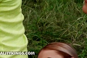 brittany bardot and rika fane take a break from jogging for a quick ride on nicks dick - reality kings.