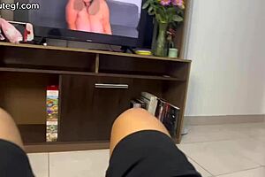 bbw milf isabelle myers strokes and plays with his dick in pov roleplay