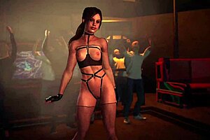 Playful Depraved Laire Redfield Loves to Dance Naked in Public for Cash