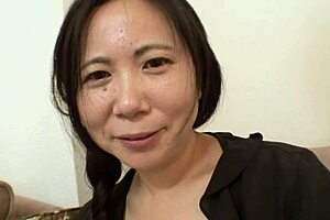 Chubby Asian With Black Hair Yasuko Watanabe Pleases A Guy And Then Herself