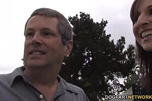 Paris Kennedy Casually Picks Up a Big Black Cock Guy with Her Cuckold Husband Watching