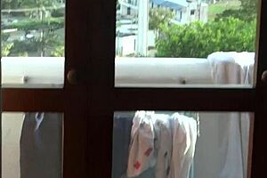 On The Beach Enjoying Stepmoms Big Hairy Pussy I Ask Her Permission To Put My Cock In Her