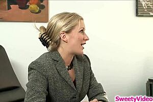 Lesbian Milfs Tribbing And Licking In Office