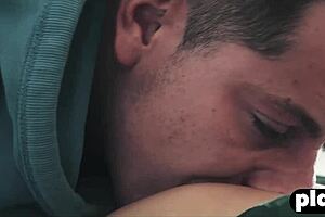 Horny couple indulges in sensual sex on winter day