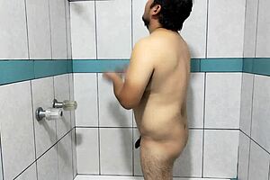 candyboom welcomes her boyfriend in the shower, eager for a romantic wet night, getting filled multiple times bareback