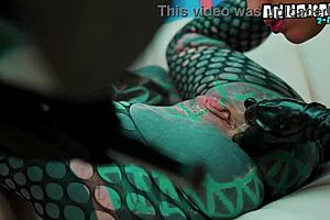 gothic lesbian latex fist play with squirting and gapes