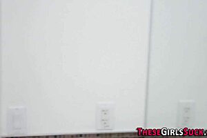 Wow, bikini teen deepthroats big monster cock and gets facial spunk!