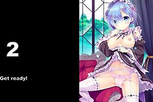 I am Rem, teasing you in chastity with my big tits