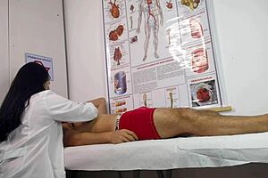 patient gets aroused by sexy nurse