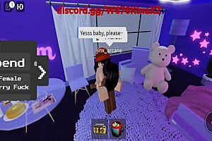 ItzNicoleMaria's Fierce Lesbian Fuck In Roblox Condo