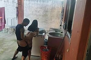 After wife left, did the maid resist my cock?