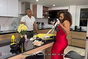 I catch my big booty maid fucking and i fuck her with my bbc