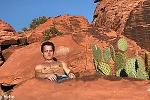 Get ready for this intense outdoor anal masturbation session!