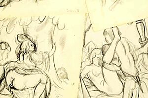 check out these vintage erotic drawings