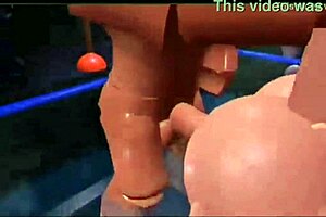 man eating woman deliciously in shower