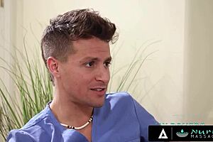 nuru massage turns coworkers fight into wild sex