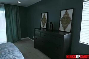 Massaging Stepmoms Big Natural Tits & Fucking Her Hairy Pussy