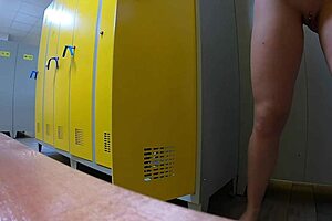 Cleaning lady caught flashing in women's locker room