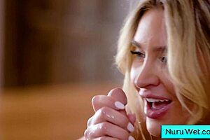 Busty Blonde Masseuse Unwinds Her Client with Slippery Sex Massage - Seth Gamble Ella Reese