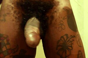 Tall muscular hallelujah johnson masturbates big black cock in bdsm humiliation scene