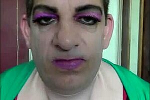 bisexual crossdresser shouts, 'offer me your cock and i'll make you come back for more!'