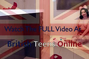 Collared British Young Woman Enjoys Kitchen Encounter