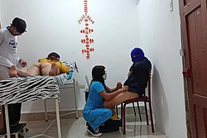 foursome with patients having sex in the doctors office homemade porn roleplay