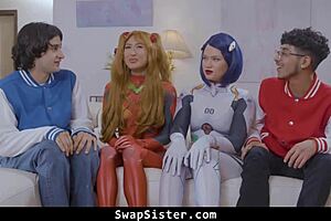 teens desperate to cum and cosplay with brothers 😈