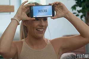 Chubby innocent teen has foursome!