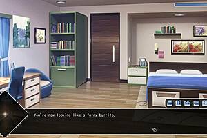 Playing after class in the classroom with furry fun