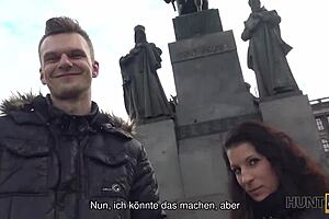 busty jocelyne z fucks shaved pussy for cash