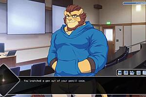 Playing after class in the classroom with furry fun