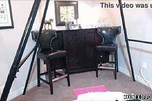 maxine x in uniform dildo fucks pussy