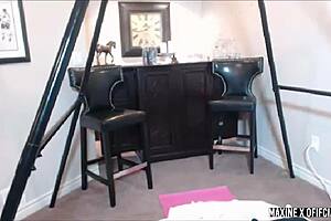 maxine x in uniform dildo fucks pussy