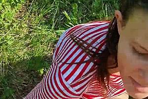 Fucked the wet girl in her little 18+ slobbery mouth in a hot summer day