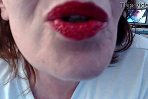 curvy granny smokes seductively, igniting throbbing desire in your cock while dressed