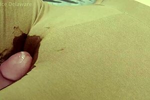 look at that wet cameltoe getting pounded through tight leggings