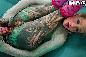 Skinny Tattooed Girl Explores Anal Solo With Dildos And Toys