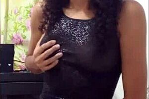 Solo wife flashes wet tight pussy in homemade video