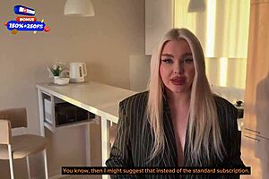 Young busty blonde in leggings gets cock in tight ass?