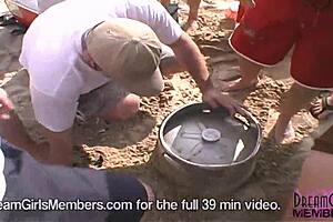 Check out bikinis, boobs, and pussy at the Texas beach party.