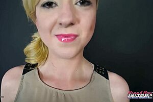 Blonde Cute Hottie Keyton Sucks A Cock And And Gets Her Wet Pussy Fucked