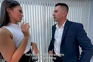 big booty latina daniela andrea faces punishment from her muscular boss in a wild office fuck