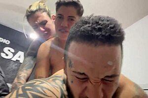 that hot sex feeling the pounding until the end in ass and pussy on the hair until we cum together