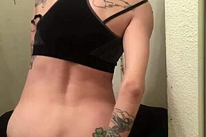 tranny in leggings becomes an anal princess