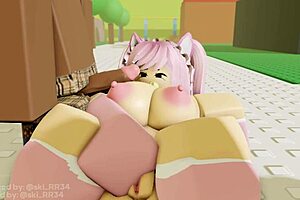 Pink Haired Freak Gets Fucked By Monster Cock